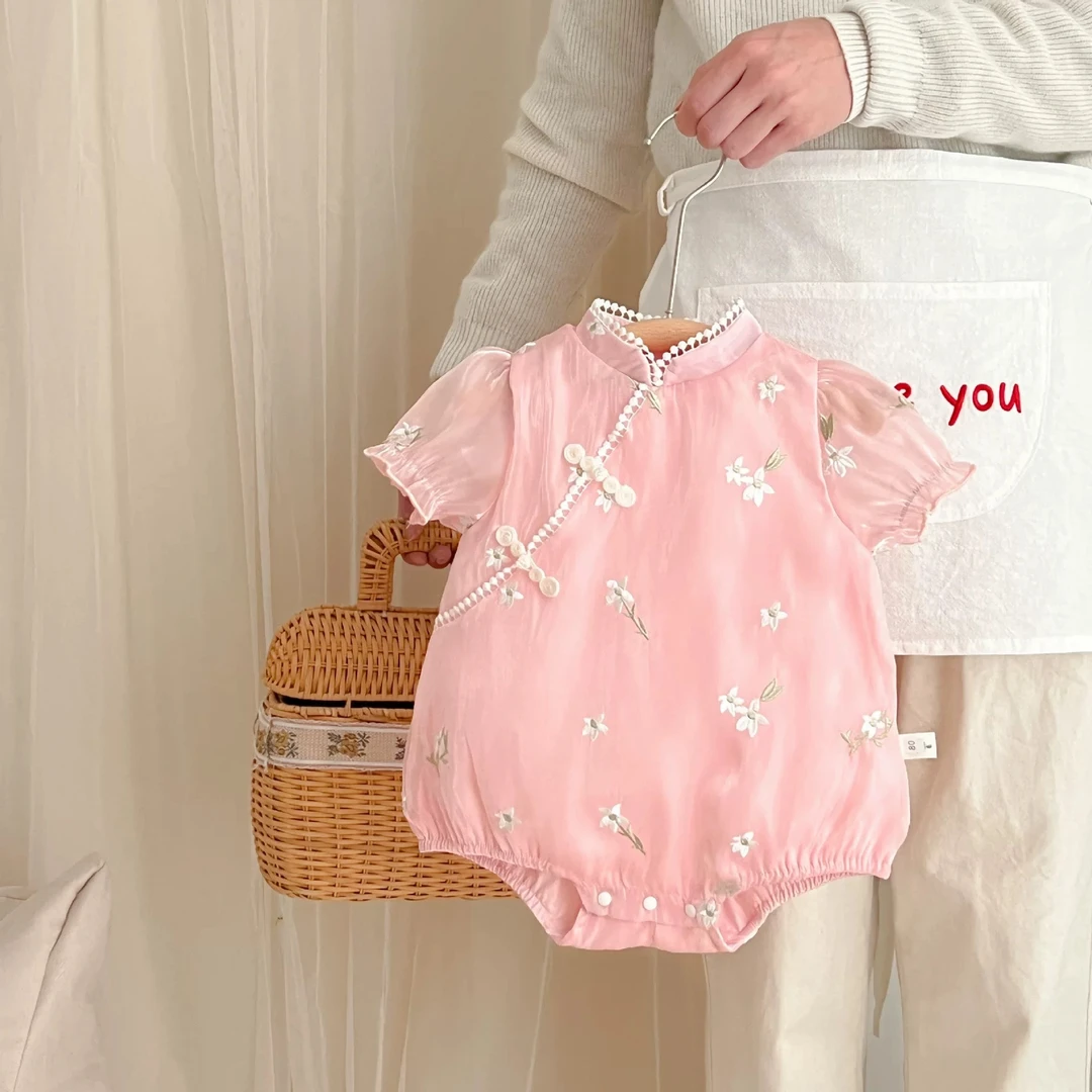 【129,130】婴儿夏季衣服，旗袍包屁