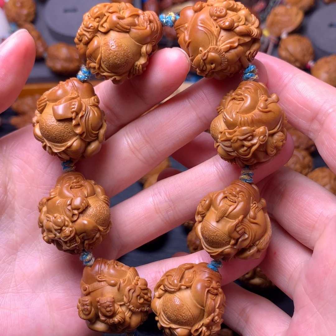橄榄核手串/手链骑兽童子财神
