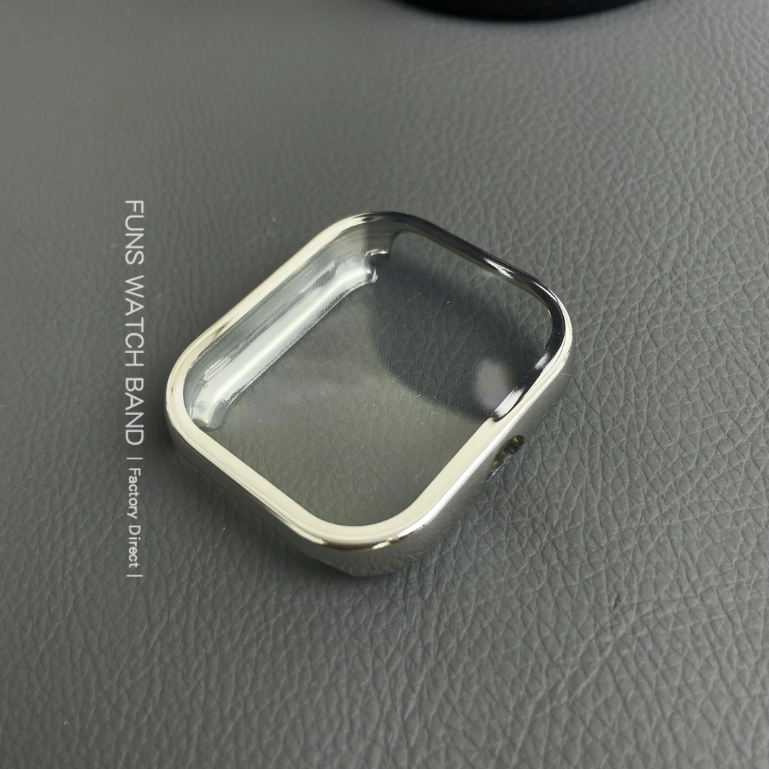 适用于redmi红米Watch5保护壳电镀款360度防摔银色透明保护套表壳