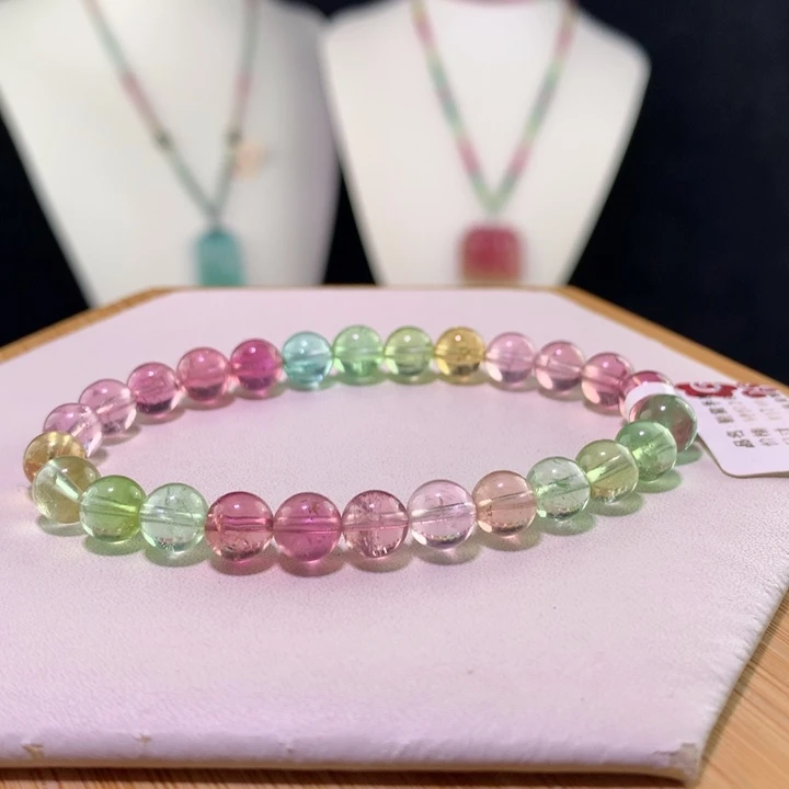 双色碧玺手链未镶嵌