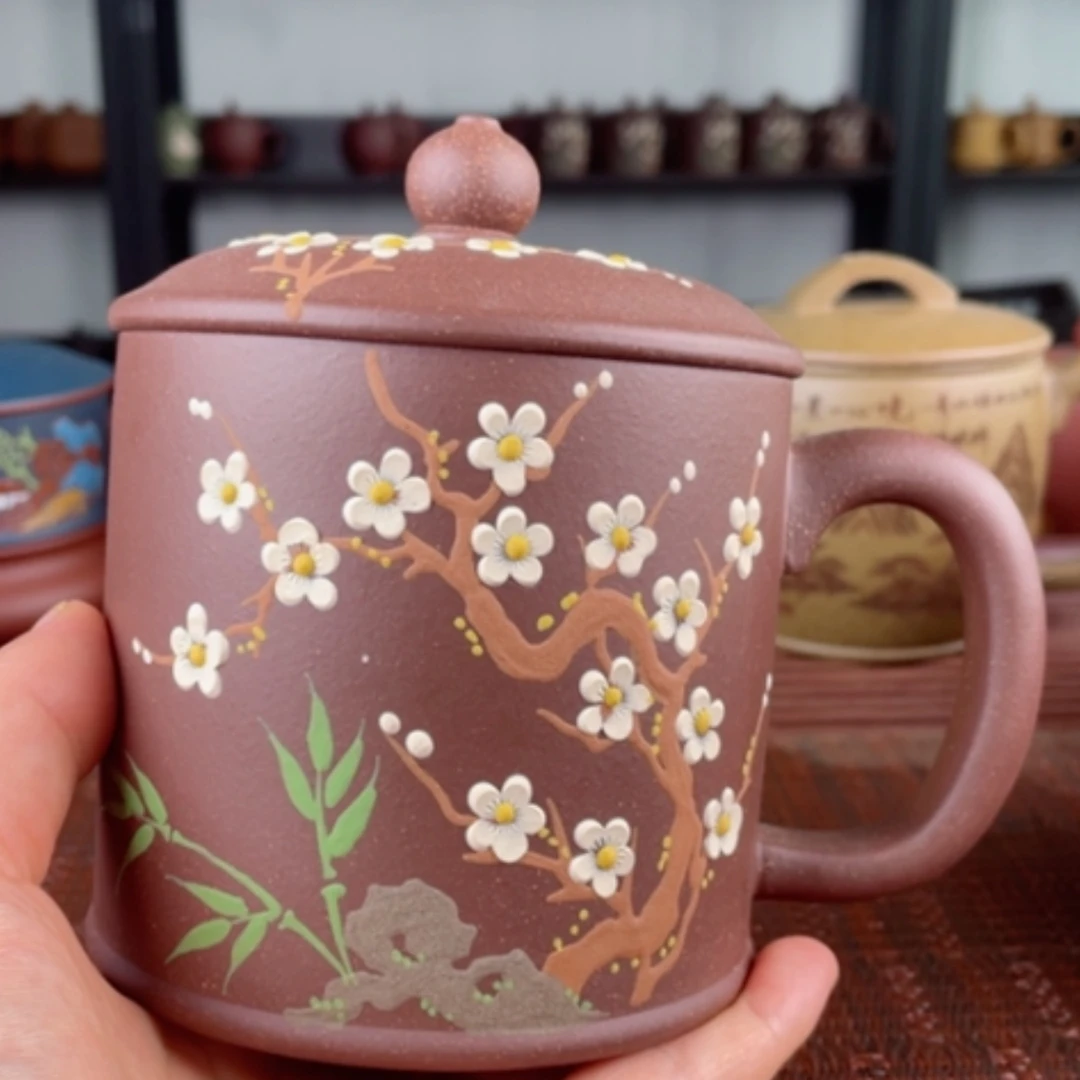 【闪购商品】茶杯紫砂宜兴原矿紫砂盖杯