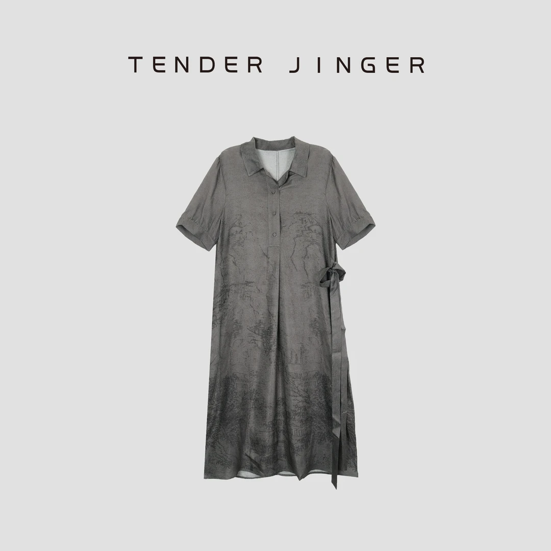 Tender Jinger极简老钱风衬衫连衣裙T52GQ30340