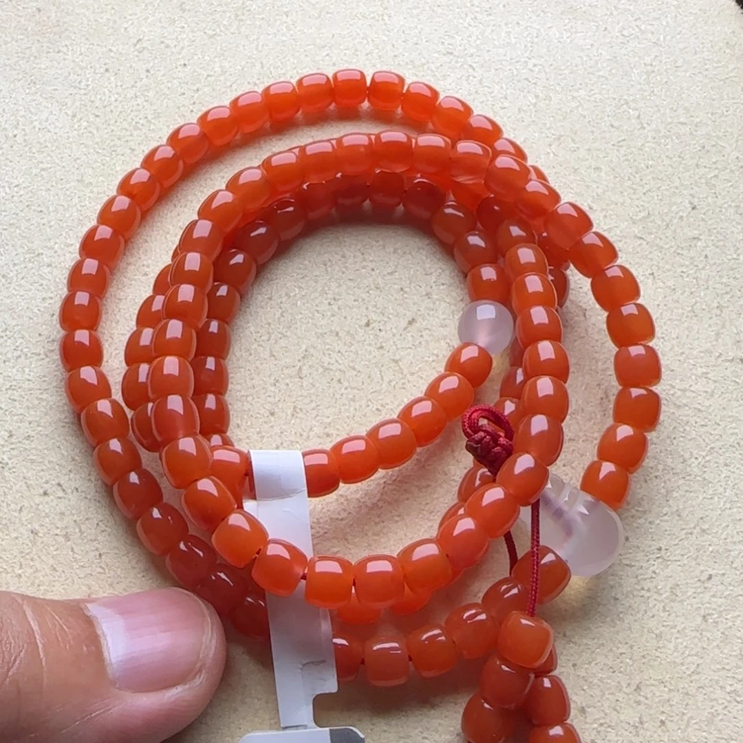 南红玛瑙未镶嵌手链大黑洞