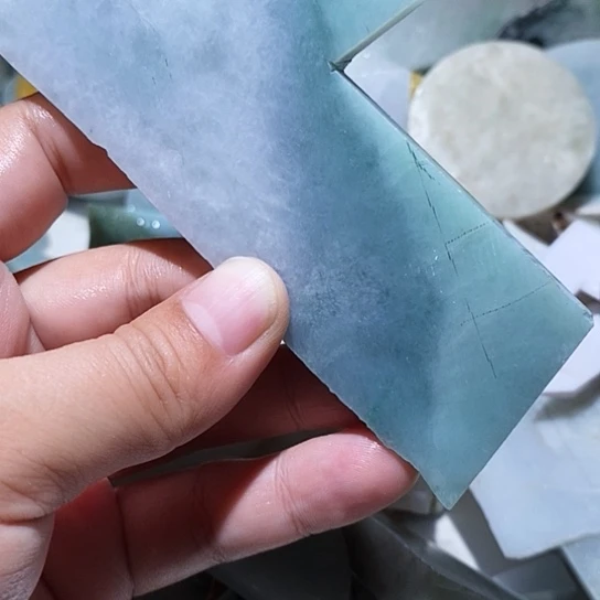 辣***条翡翠散珠边角料296