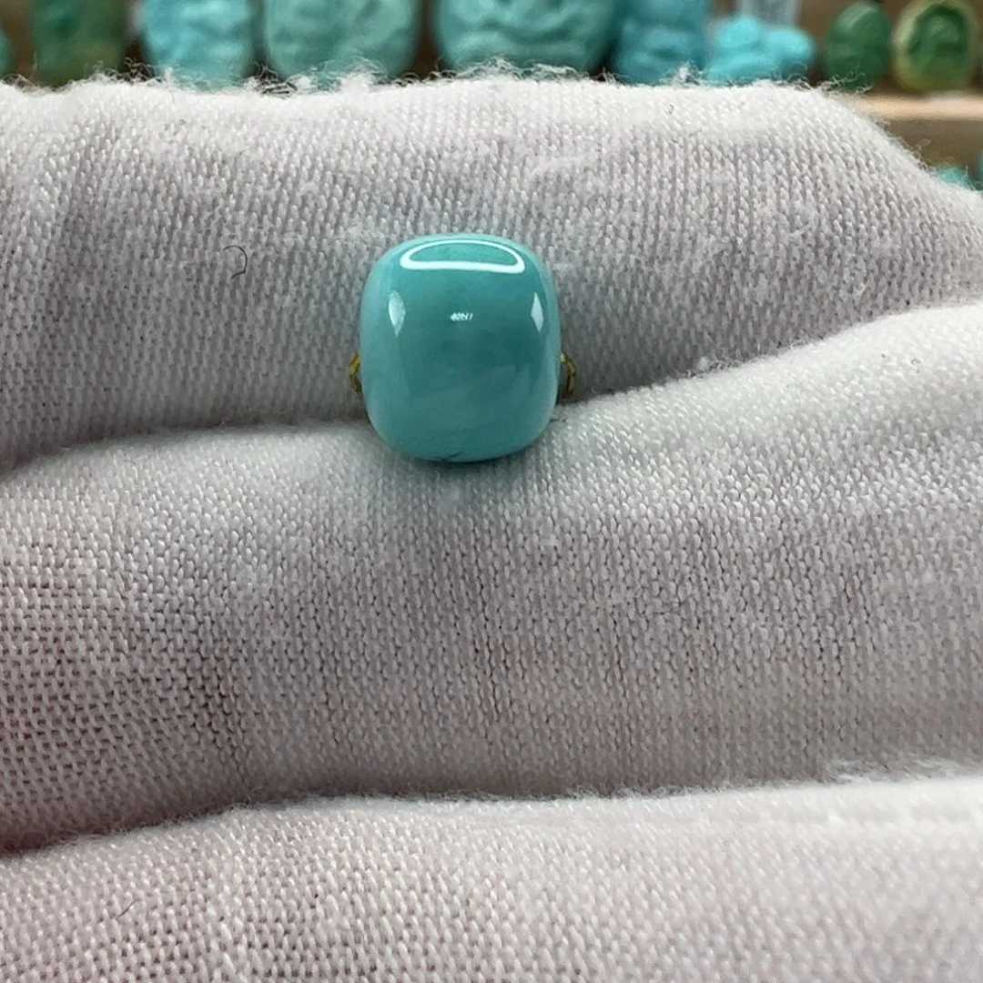 未镶嵌绿松石老型珠 9x7.7mm