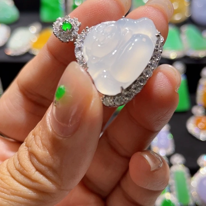 翡翠银S925镶嵌颈饰