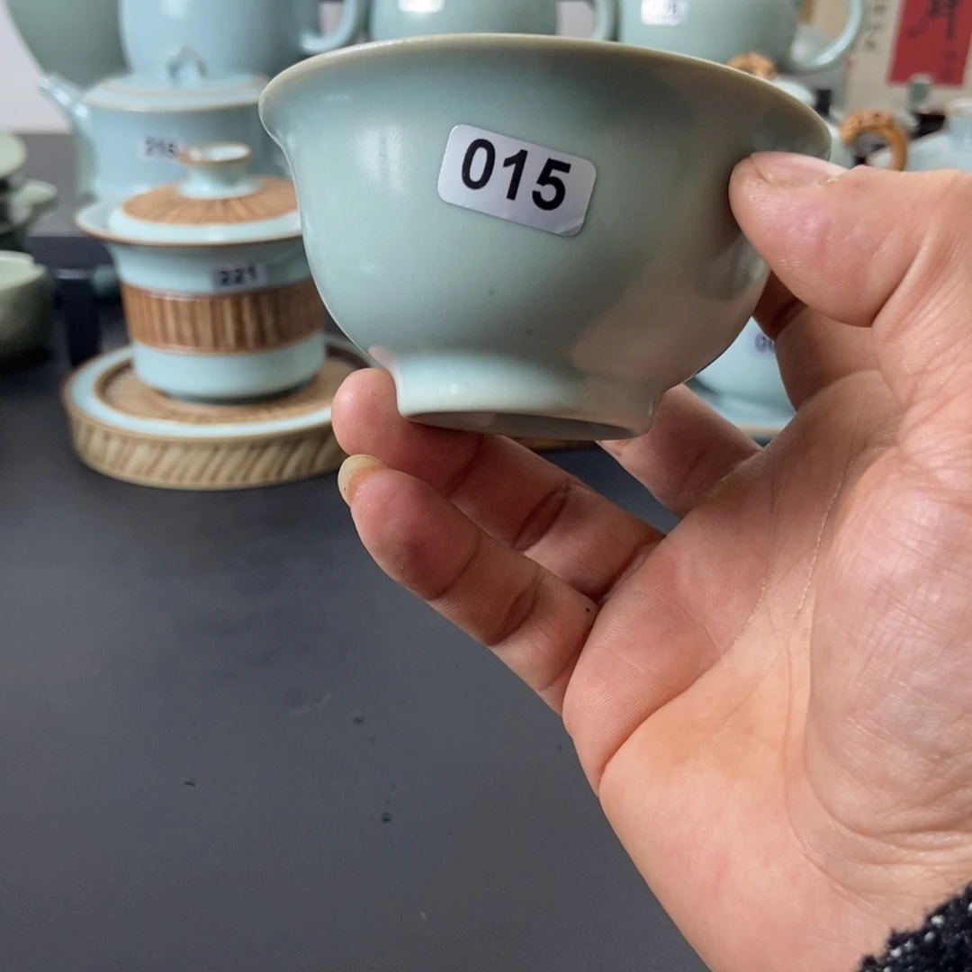 微瑕仿古不开片压手杯