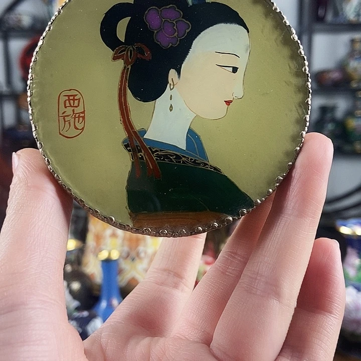 上***诺铜景泰蓝盒子一个老货