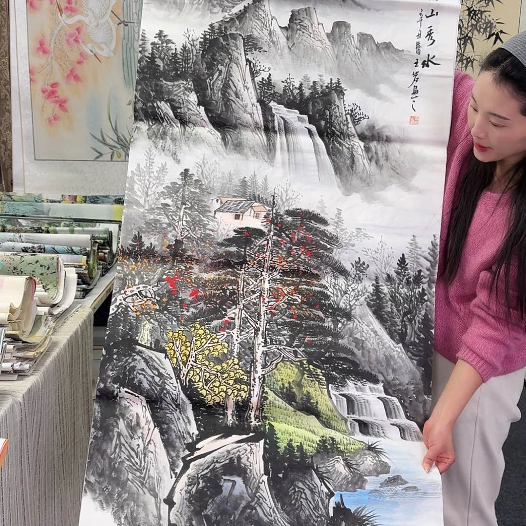 纯手绘国画作品好看四尺