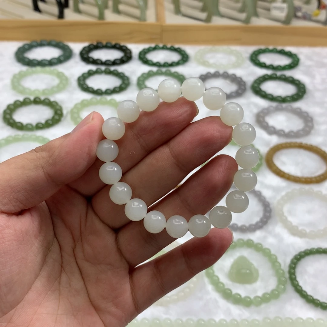 未镶嵌手链和田玉（白玉10）