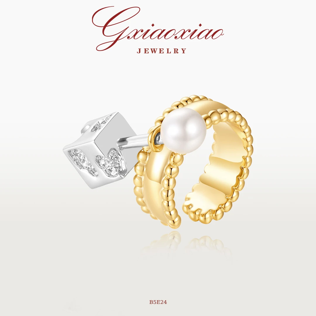 G XIAOXIAO 【星境】时尚气质百搭双色简约耳夹 B5E24新年礼物