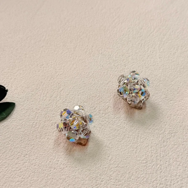 铜合金玻璃耳饰 【六六中古】孤品百搭耳夹ap7345