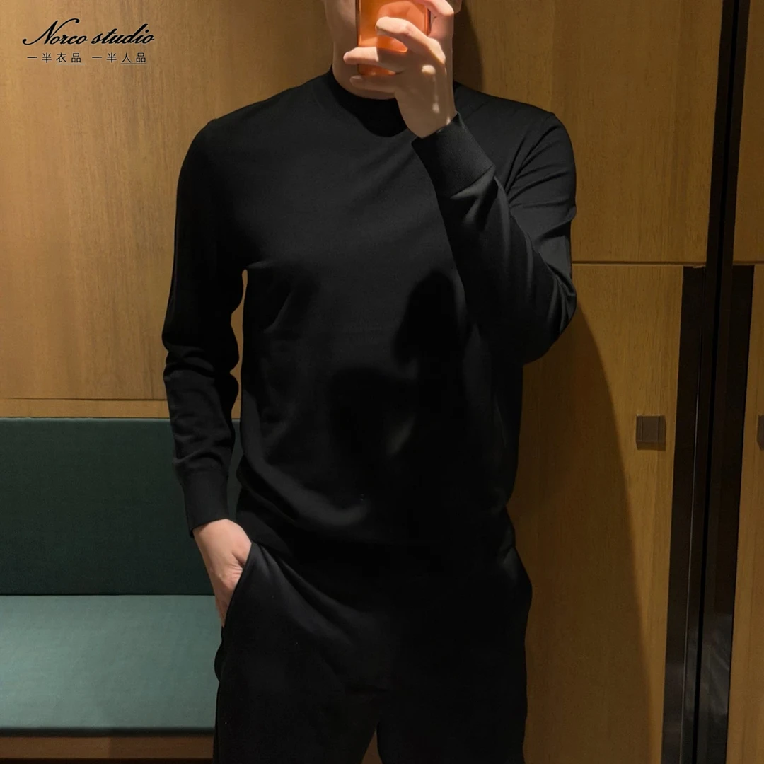 【诺可高定】冬季进口美利奴羊毛暖丝超细针圆领羊毛衫 爵派尔QP127