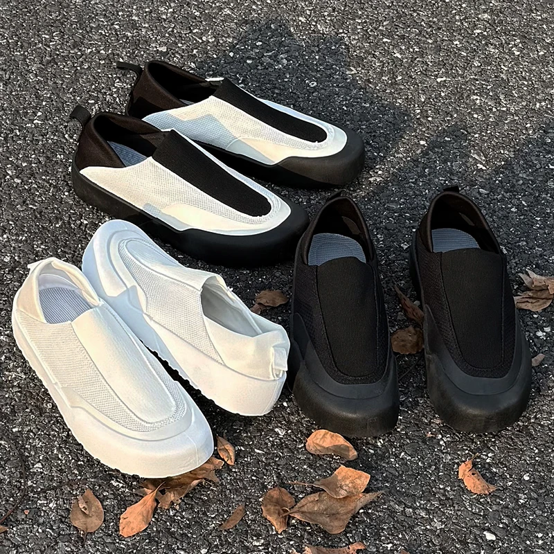 OUBOPOR鸟家飞织一脚蹬半拖鞋包裹性简约舒适透气防滑耐磨休闲鞋