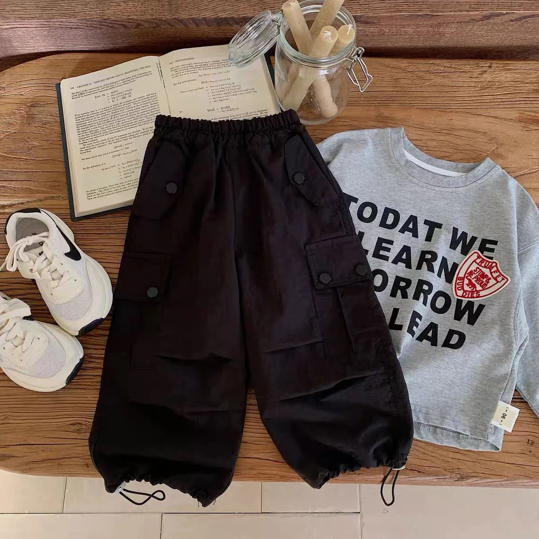 令佳潮牌多口袋工装长裤