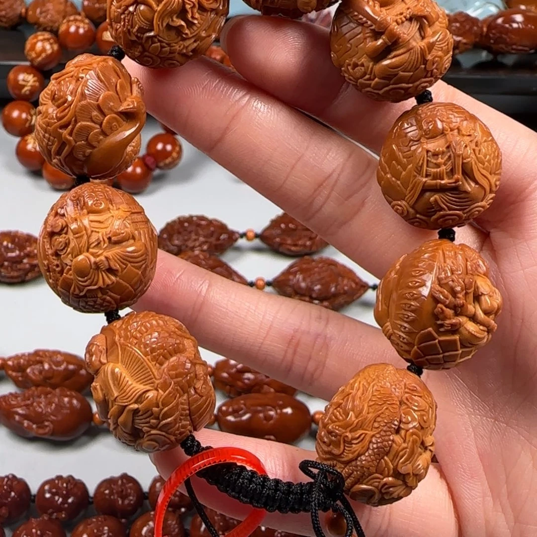 手串橄榄核水晶核万佛手串