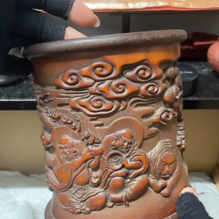 竹中古工艺品摆件