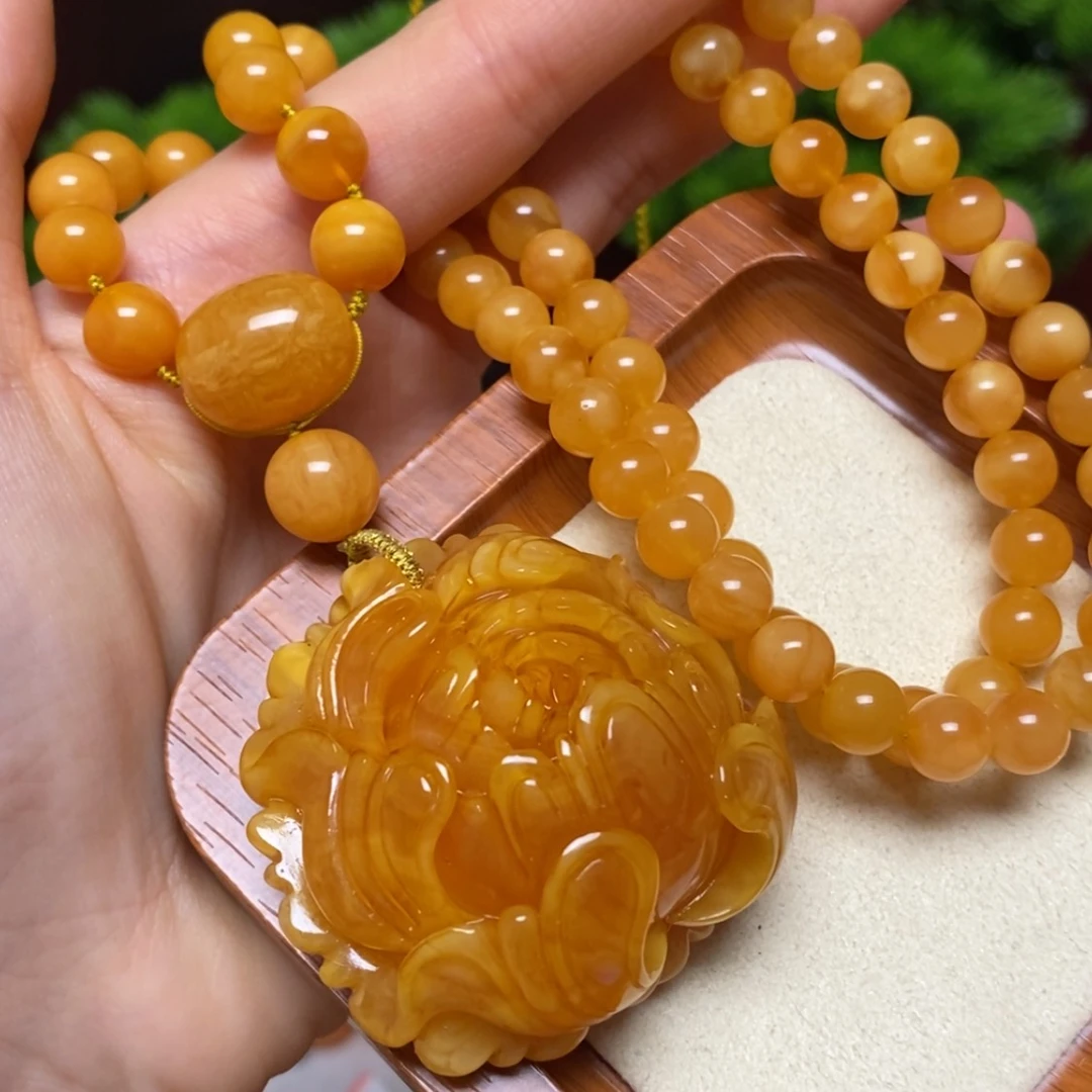 【闪购商品】蜜蜡颈饰未镶嵌项链