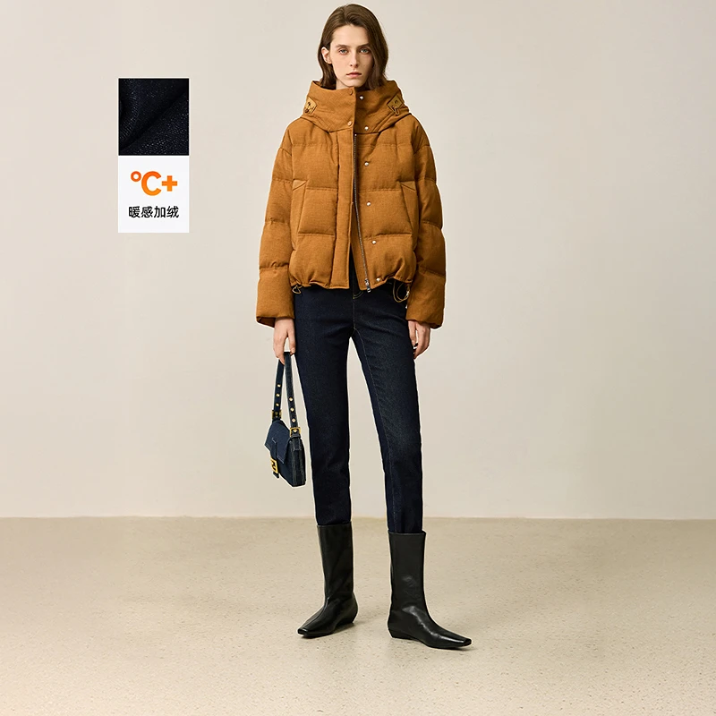 【大叔专属】LILY2024冬新款高腰九分直筒牛仔裤124429GJ909