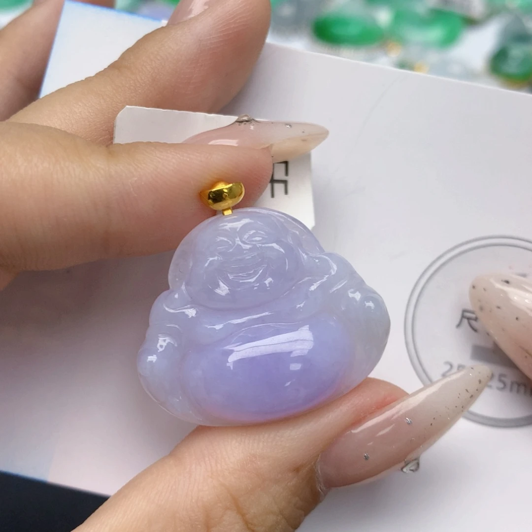 颈饰18K金镶嵌翡翠