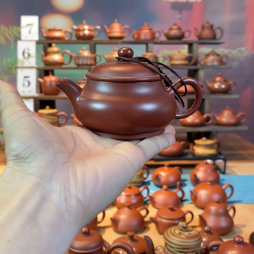 茶壶紫砂佛****司潮州手工手拉朱泥明炉壶