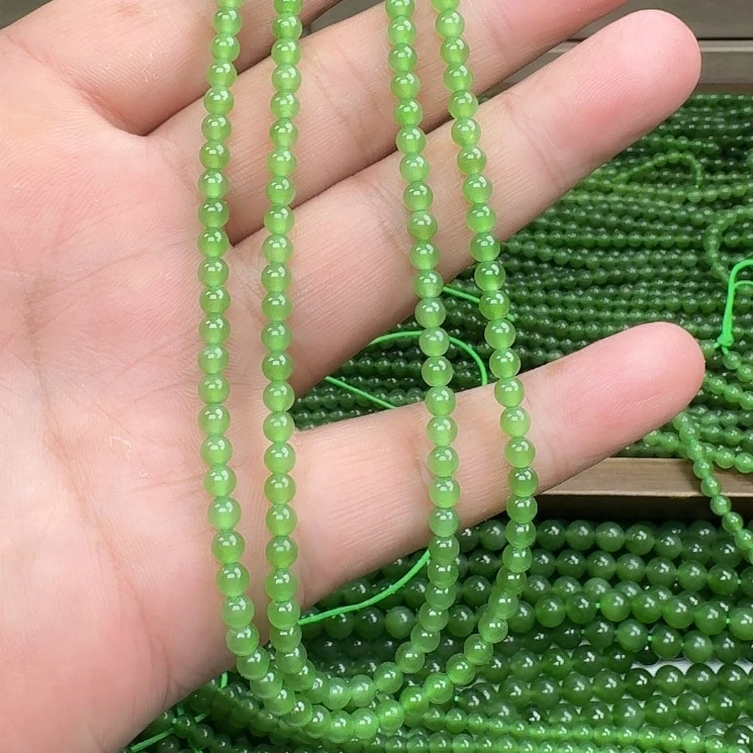 和田玉（碧玉）未镶嵌颈饰碧玉苹果绿卡4
