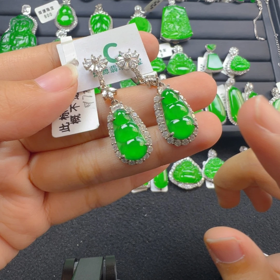 翡翠银S925镶嵌颈饰