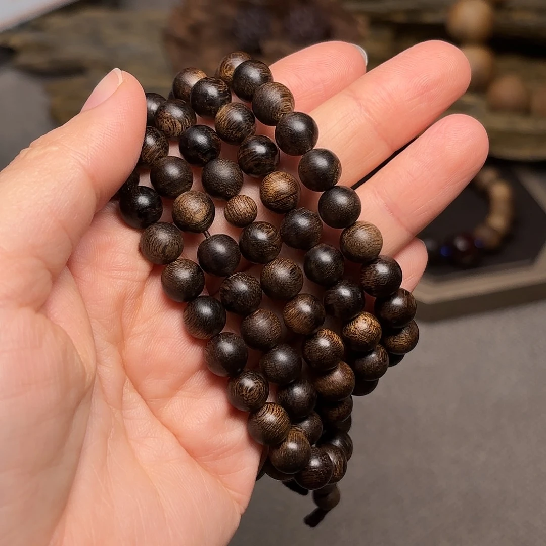 手串沉香越南芽庄帝王白棋楠瘤疤0.8×108