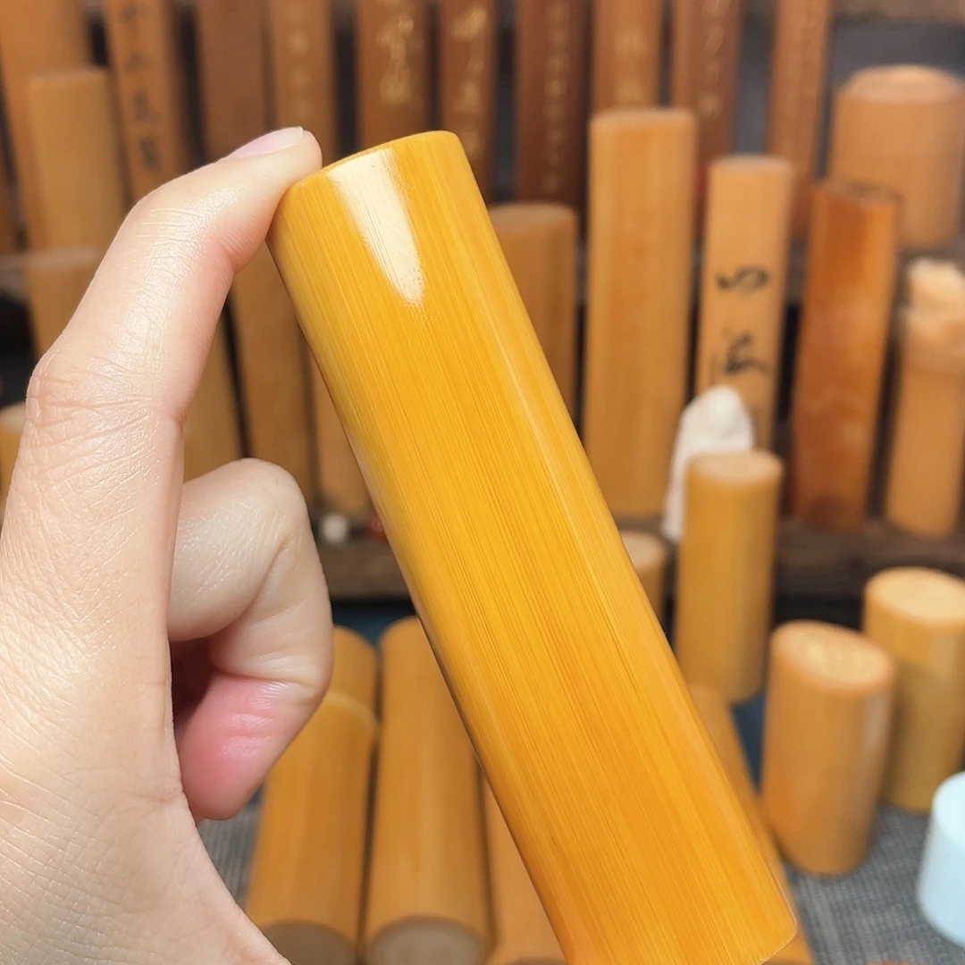 竹天然扭扁鸡油黄半成品