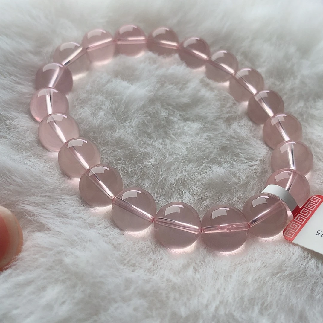 手串水晶未镶嵌冰橘粉