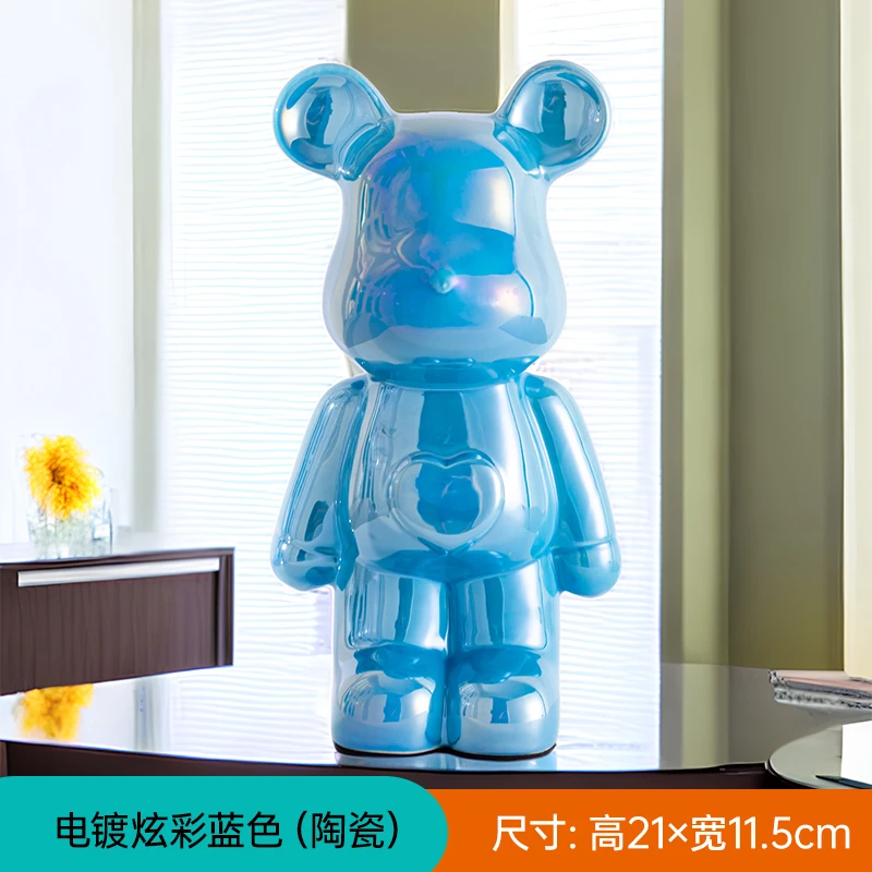 21cm陶瓷熊存钱罐摆件家居客厅玄关电视柜酒柜装饰品