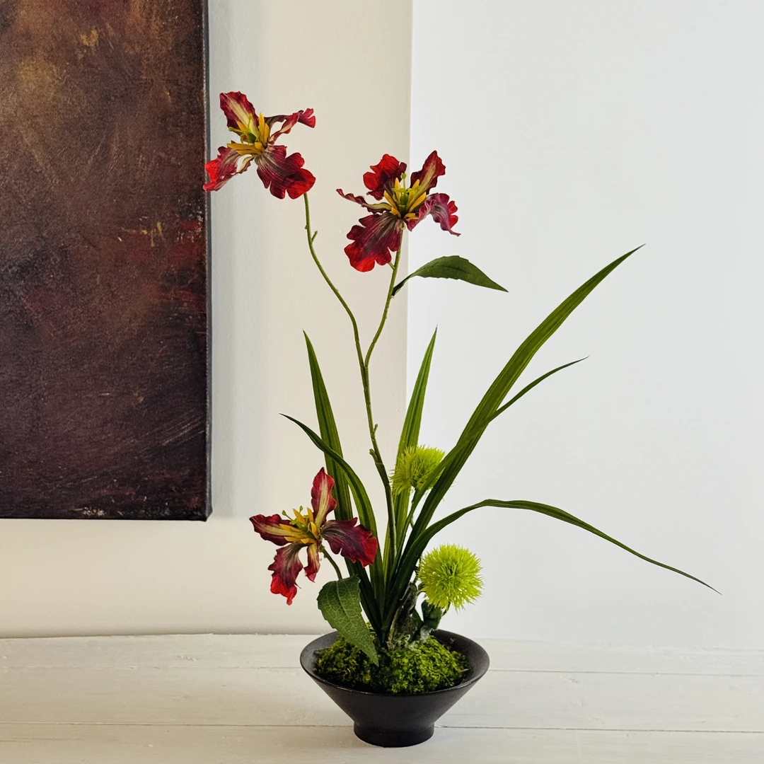 爱丽丝鸢尾花仿真花假花花束高级感逼真客厅餐桌插花花艺清新摆设