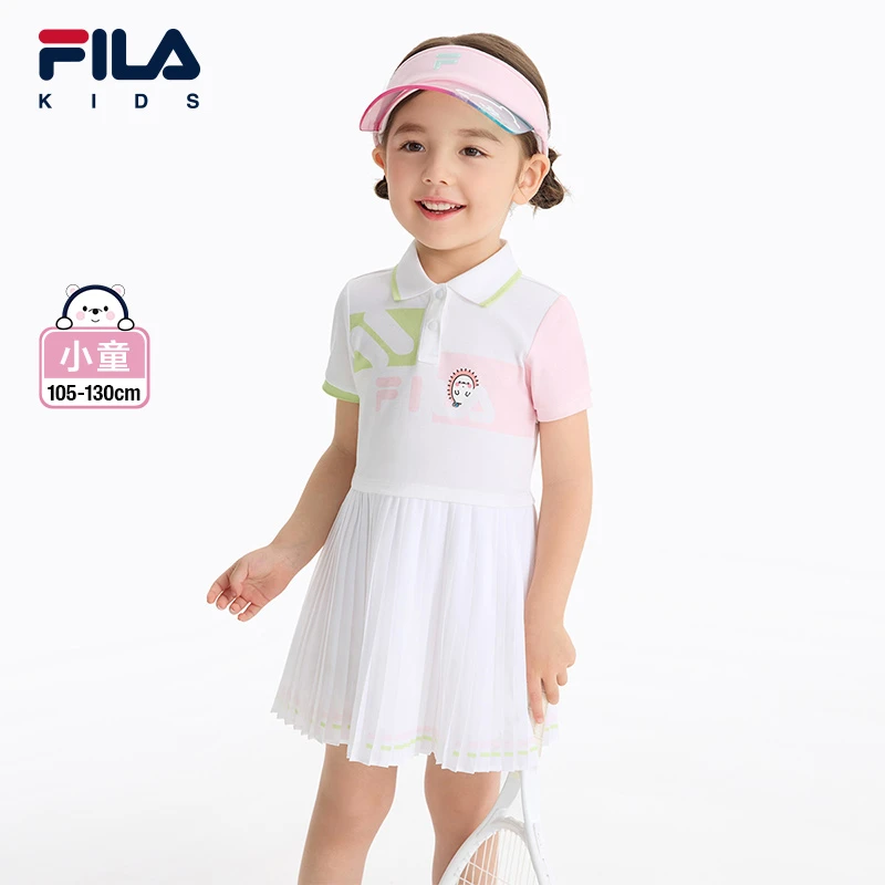 【斐乐儿童】夏季新款短袖透气速干网球时尚运动连衣裙K11G521302