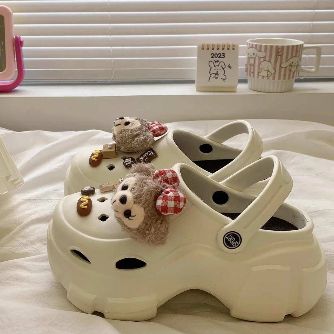 甜酷千玺辣妹增高跟夏季防滑厚底网红凉拖鞋外穿潮洞洞鞋女