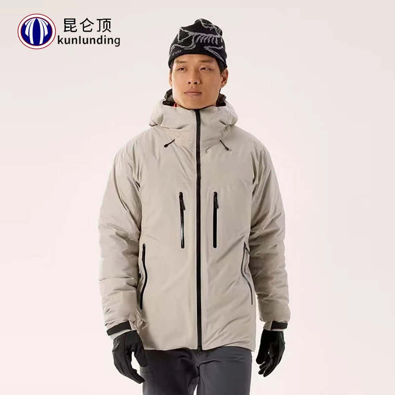 长袖防水男连帽棉衣聚酰亚胺棉服登山情侣男士风衣