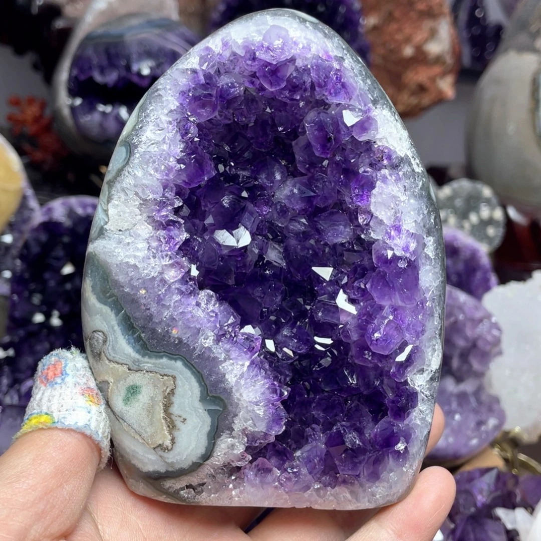 紫晶珠宝半成品银S925镶嵌捡漏