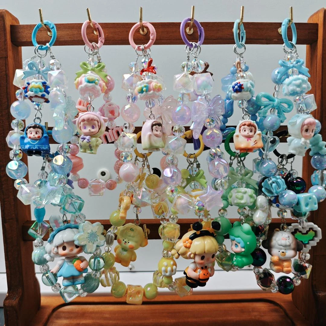 奶油胶萌粒手工DIY手机链包挂潮玩