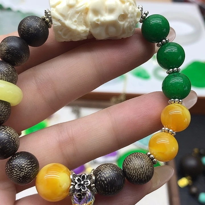 玛瑙/玉髓颈饰合金吊坠