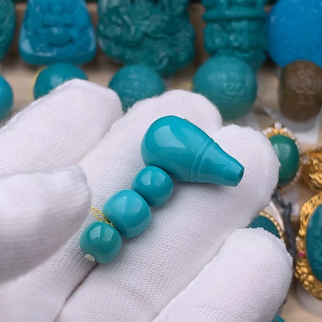 未镶嵌绿松石珠宝奇石8.5mm