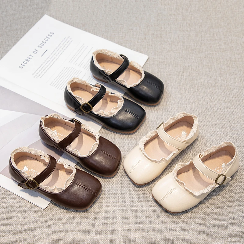 2025女童皮鞋春秋款韩版小香风公主风儿童软舒适底假分趾单鞋洋气