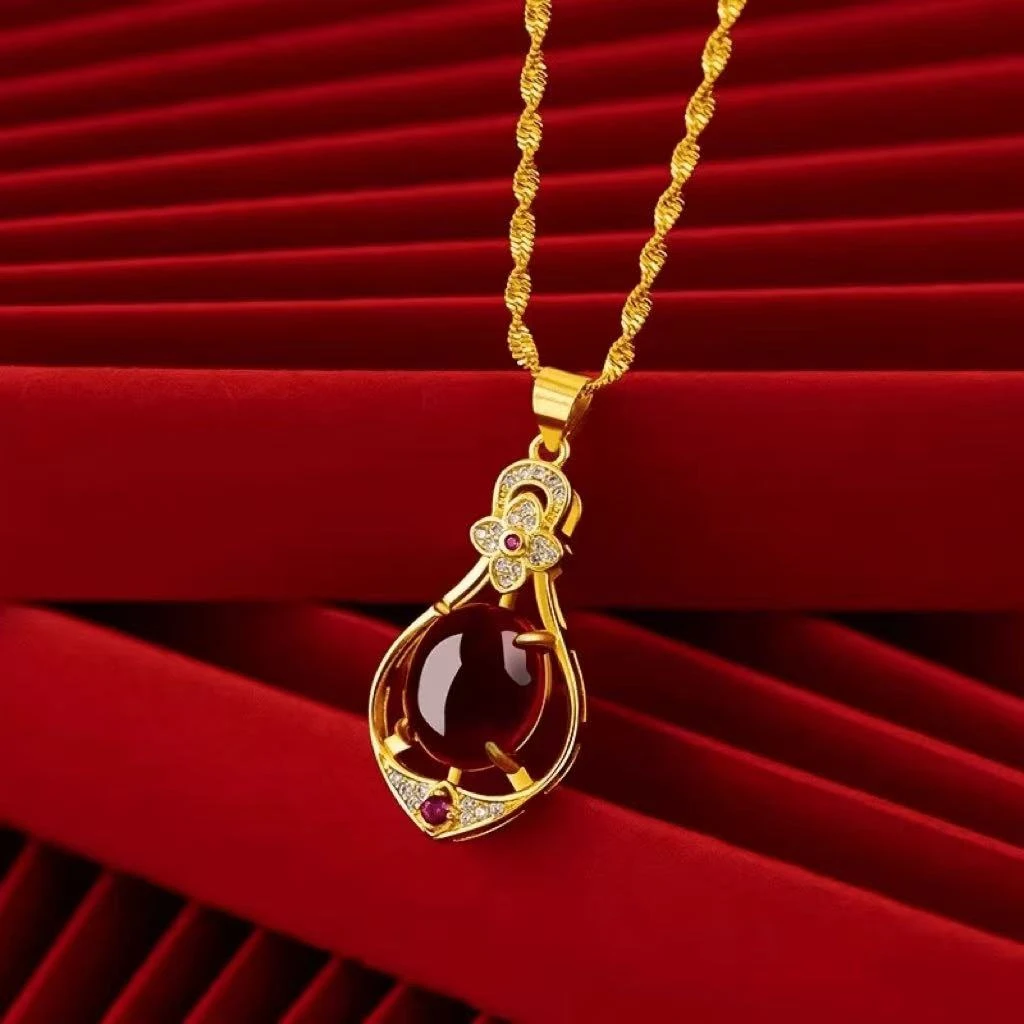 【心有灵犀项链】气质红色项链A651