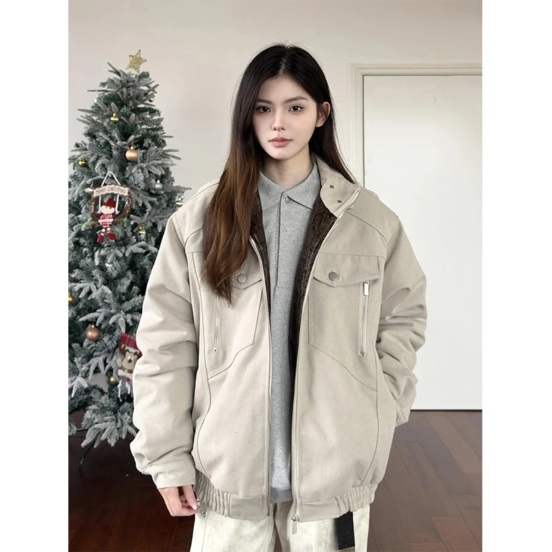 美式复古vintage座山蟒外套男春秋季高级感cleanfit工装立领夹克