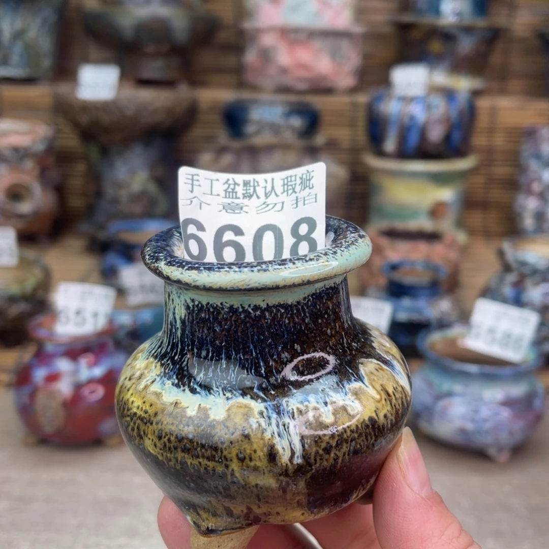 手工花盆默认瑕疵完美者勿拍