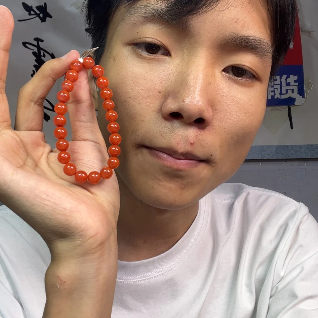 颈饰未镶嵌南红玛瑙多样性云南南红火焰红卡8货头