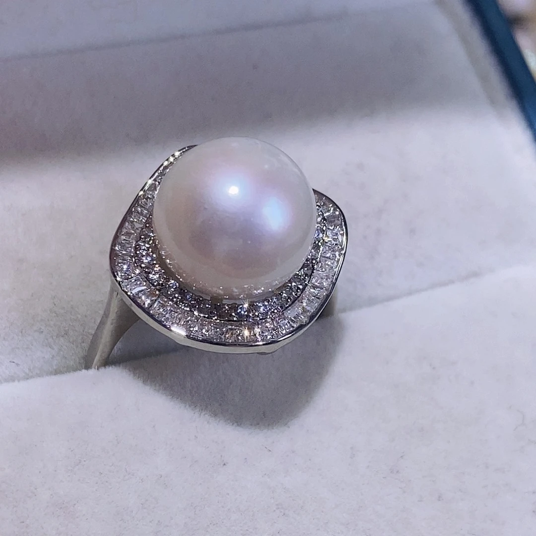 淡水珍珠戒指合金