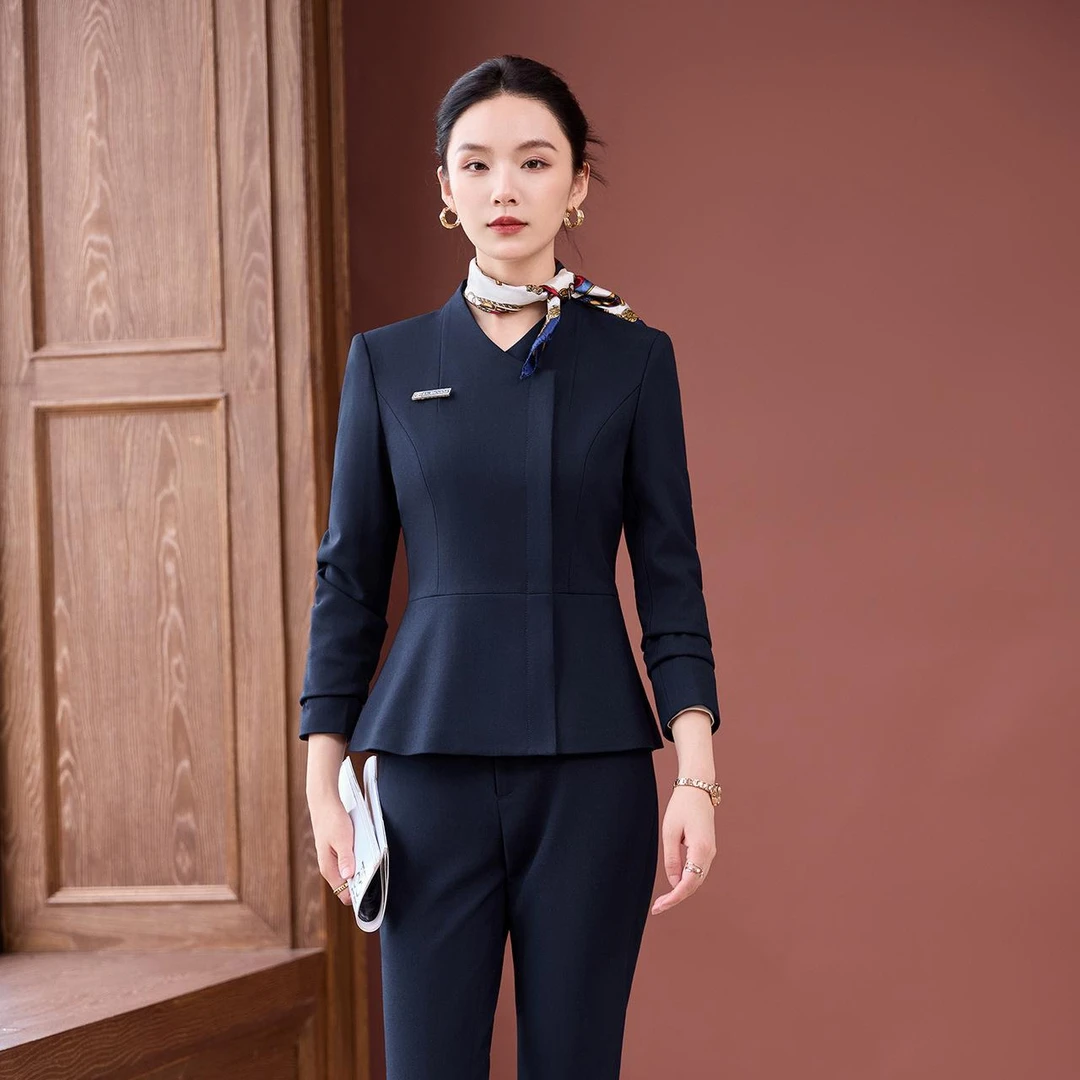 秋冬职业装女裙套装职场正装白领精英酒店银行西服珠宝店工作服