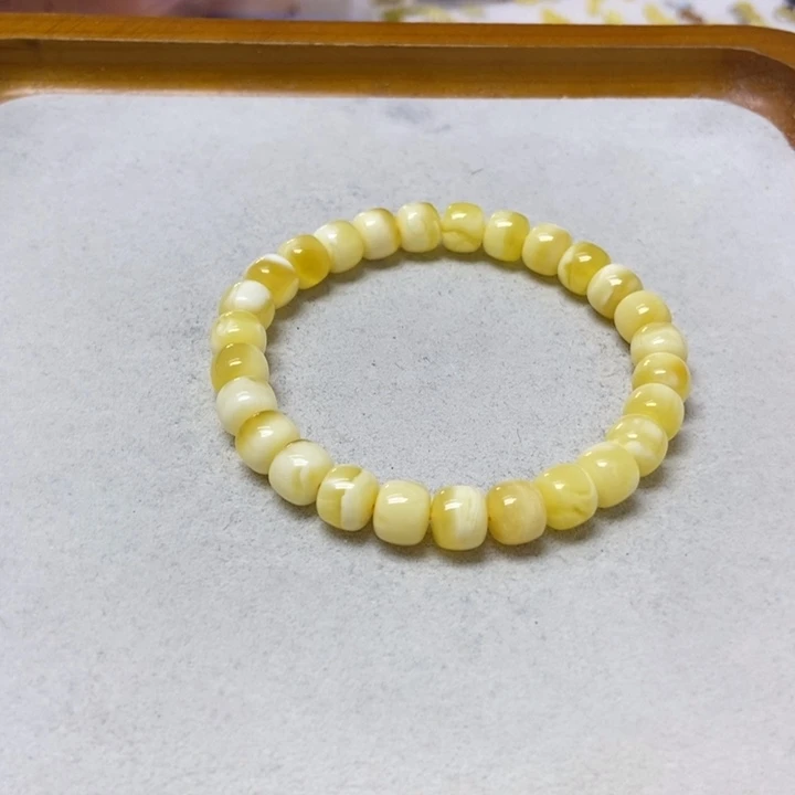 蜜蜡未镶嵌裸石手串