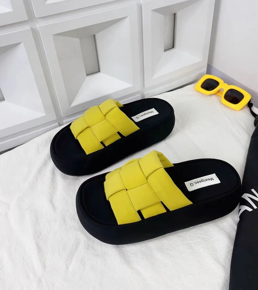 【专享】LL20-589新款厚底云朵编织拖鞋