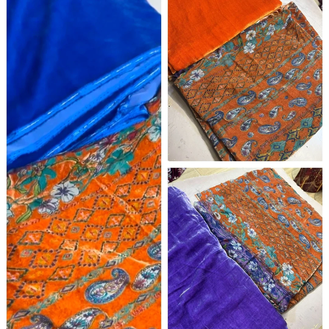 新款搭配丝绒布بادام گۈللۈك يىپەك دۇخاۋا بىر تو