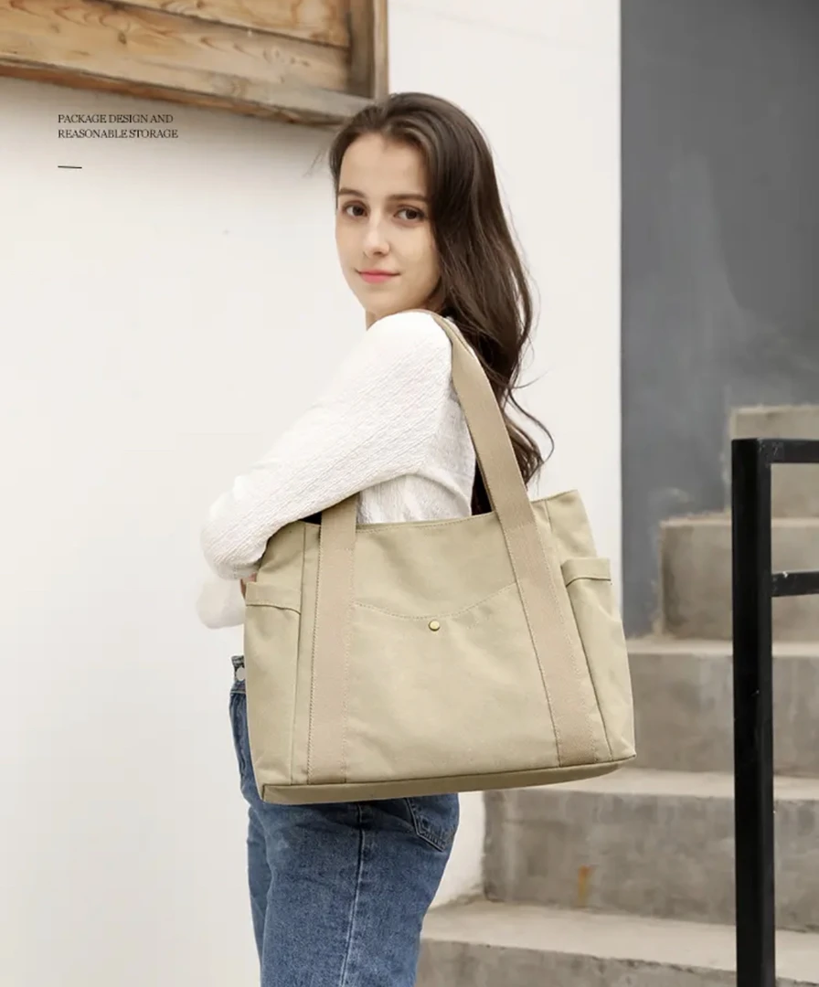 特价捡漏福利款加厚帆布包女士托特单肩包通勤包大容量帆布包